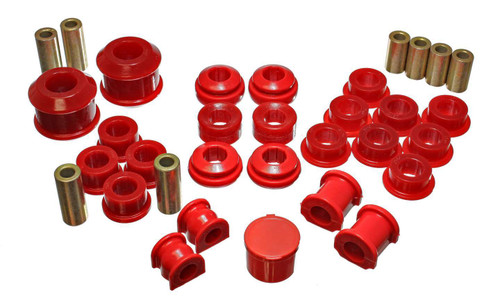 Energy Suspension 16.18111R Bushing Kit, Hyper-Flex System, Suspension Bushings, Boots / Links, Polyurethane, Red, Acura RSX 2002-03, Kit