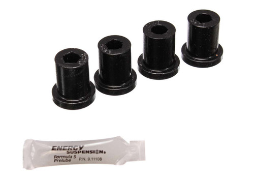 Energy Suspension 2.2117G Spring Shackle Bushing, Hyper-Flex, Rear, Polyurethane, Black, Jeep CJ 1976-86, Kit