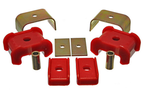 Energy Suspension 3.1106R Transmission Mount, Hyper-Flex, Single Bolt Style, Polyurethane / Steel, Red / Cadmium, GM Truck, Kit