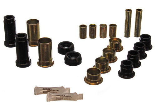 Energy Suspension 4.3130G Control Arm Bushing, Hyper-Flex, Front, Lower / Upper, Polyurethane, Black, Mustang II / Pinto 1974-80, Kit