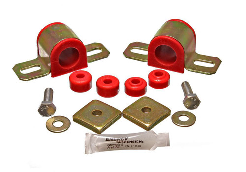 Energy Suspension 7.5114R Sway Bar Bushing, Hyper-Flex, Front, 27 mm Bar, Polyurethane / Steel, Red / Cadmium, Nissan SX 1995-1998, Kit