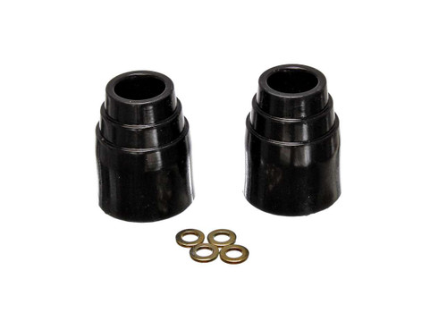 Energy Suspension 9.9143G Bump Stop, Hyper-Flex, 3-1/8 in Tall, 2-7/16 in OD, 3/8 in ID, Polyurethane, Black, Universal, Pair
