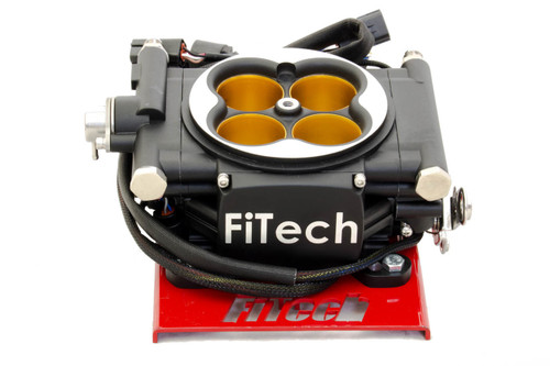 Fitech Fuel Injection 30012 Fuel Injection, Go EFI 8 Power Adder, Throttle Body, Square Bore, 70 lb/hr Injectors, Nitrous Control, Aluminum, Black Powder Coat, Universal, Kit