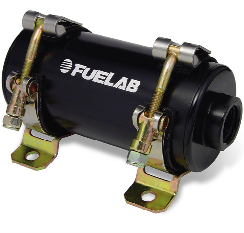 Fuelab Fuel Systems 40401-1 Fuel Pump, Electric, Inline, Brushless, 75 gph, 10 AN Female Inlet / 10 AN Female Outlet, Gas / Diesel / E85 / Methanol, Mounting Hardware Included, Aluminum, Black Anodized, Each