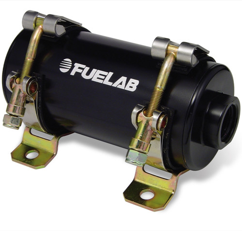 Fuelab Fuel Systems 42402-1 Fuel Pump, Electric, Inline, Brushless, 190 gph, 10 AN Female Inlet / 10 AN Female Outlet, Gas / Diesel / E85 / Methanol, Mounting Hardware Included, Aluminum, Black Anodized, Each