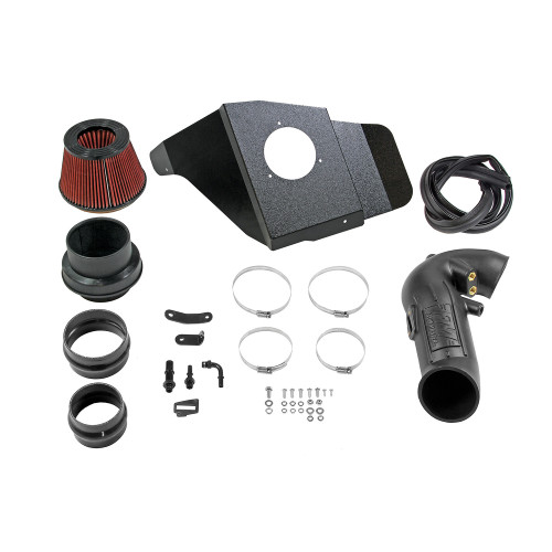 Flowmaster 615187 Air Induction System, Delta Force, Reusable Oiled Filter, Plastic, Black, Small Block Ford, Ford Mustang 2018-23, Kit