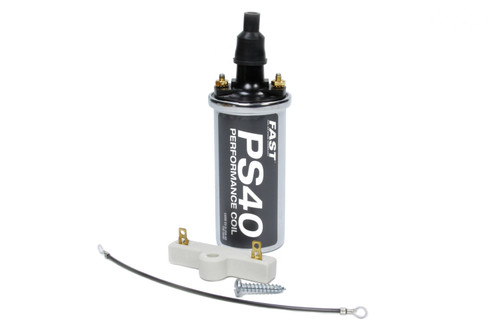 Fast Electronics 730-0040 Ignition Coil, PS40, Canister, Oil Filled, 1.400 ohm, Female Socket, Ballast Resistor, Nickel Plated, XR-I Points to Electronic Ignition, Each