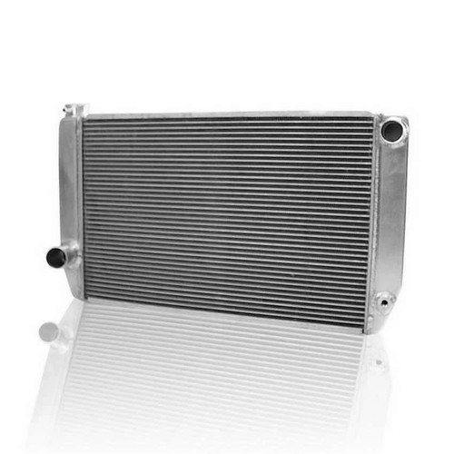 Griffin 1-26241-X Radiator, Universal Fit, 27.500 in W x 15.500 in H x 3 in D, Passenger Side Inlet, Driver Side Outlet, Aluminum, Natural, Each