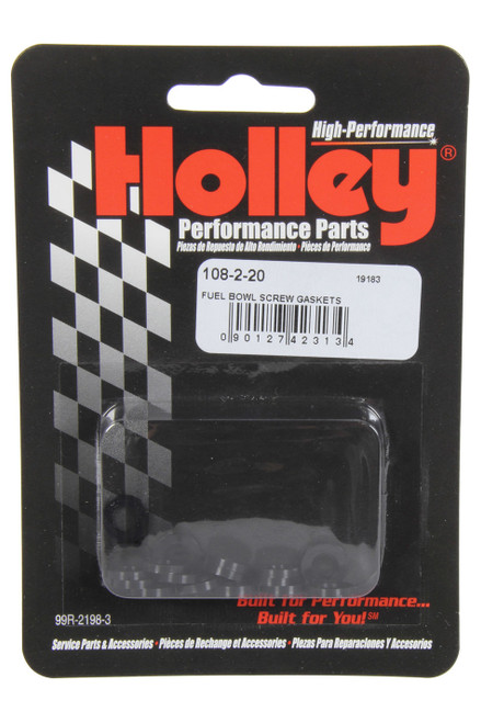 Holley 108-2-20 Fuel Bowl Screw Gasket, Nylon, Holley Carburetors, Set of 20