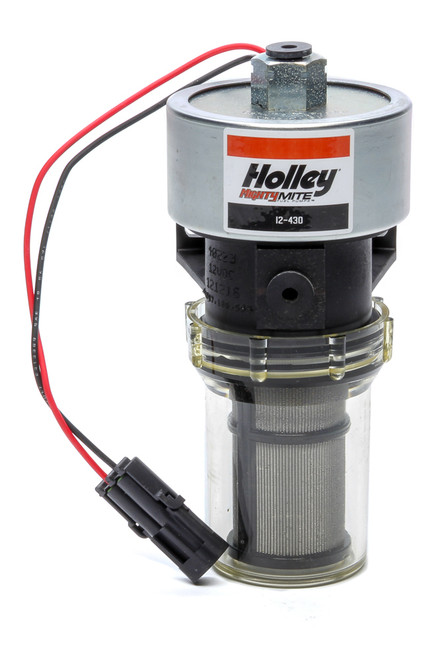 Holley 12-430 Fuel Pump, Mighty Mite, Electric, 33 gph Free Flow, 1/8 in NPT Female Inlet / Outlet, Black, Diesel / E85 / Gas, Each