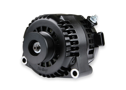 Holley 197-303 Alternator, 150 amp, 12V, 1-Wire, 6-Rib Serpentine Pulley, Aluminum Case, Black Anodized, GM LS-Series, Each