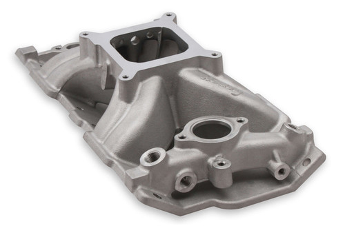 Holley 300-261 Intake Manifold, Single-Plane, Square Bore, Single Plane, Aluminum, Natural, Small Block Chevy, Kit