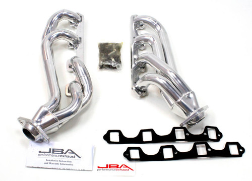 Jba Performance Exhaust 1650S-2JS Headers, Cat4ward, 1-5/8 in Primary, 2-1/2 in Collector, Stainless, Silver Ceramic, Small Block Ford, Ford Mustang / Mercury Cougar 1965-73, Pair