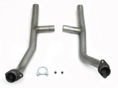 Jba Performance Exhaust 1650SH Exhaust H-Pipe, 2-1/2 in Diameter, Stainless, Natural, Small Block Ford, Ford Mustang / Mercury Cougar 1965-73, Each