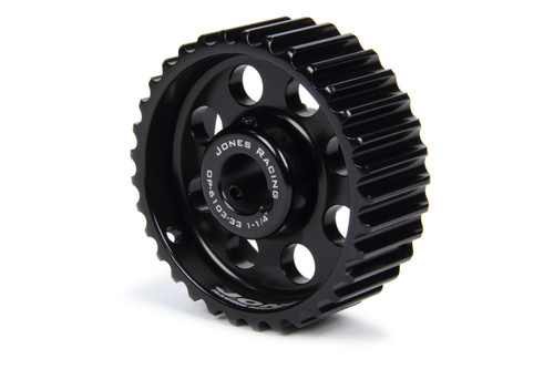 Jones Racing Products OP-6103-33-1 1/4 Oil Pump Pulley, HTD, 33 Tooth, 1-1/4 in Wide, 5/8 in Shaft, Aluminum, Black Anodized, Each