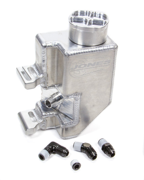 Jones Racing Products PS-9008-AR3 Power Steering Reservoir, Bolt-On, 18 oz, Aluminum, Natural, GM Type 2 Pump, Each