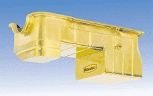 Milodon 31126 Engine Oil Pan, Street / Strip, Rear Sump, 7 qt, 8 in Deep, Steel, Cadmium, Late Model Mustang, Small Block Ford, Each