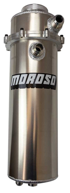 Moroso 22691 Oil Tank, Dry Sump, 6 qt, 20 in Tall, 6 in Diameter, 2 Piece, 16 AN Male Inlet, 12 AN Male Outlet, 12 AN Male Breather, Each