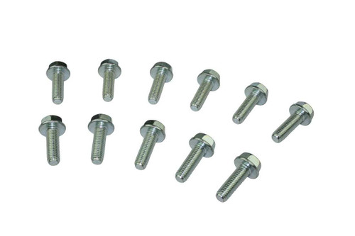 Moroso 38307 Bolt Kit, 8 mm x 1.25 Thread, 25 mm Long, Hex Head, Steel, Zinc Oxide, Lifter Valley Plate, GM LS-Series, Set of 11