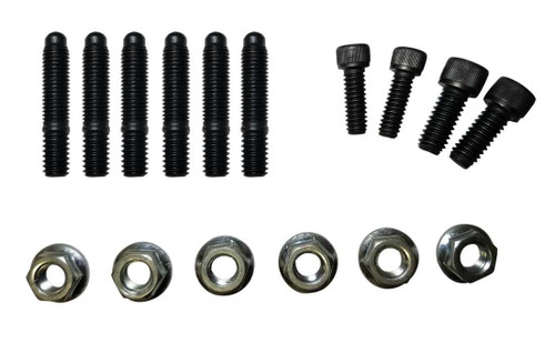 Moroso 38387 Oil Pan Stud, Serrated Face Nuts, Bullet Nose Stud, Socket Head Screws, Grade 8, Steel, Black Oxide, Big Block Chevy, Kit