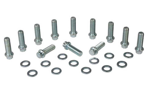 Moroso 38420 Intake Manifold Bolt Kit, 12 Point Head, Steel, Cadmium, Big Block Chevy, Kit