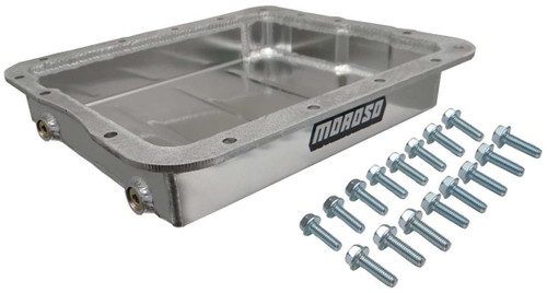 Moroso 42025 Transmission Pan, 2-3/8 in Deep, Hardware Included, Aluminum, Natural, 700R4, Kit