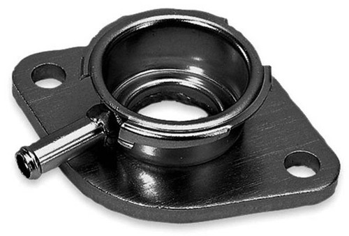 Moroso 63465 Water Neck, Straight, Cap Style, Stamped Aluminum, Black Anodized, Chevy V6 / V8, Kit