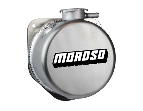 Moroso 63650 Recovery Tank, Coolant, 1-1/2 qt, 1/4 in NPT Female Inlet, 1/2 in NPT Female Outlet, Aluminum, Natural, Universal, Each