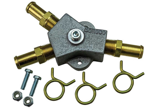 Moroso 65170 Fuel Block, Three 1/2 in Hose Barb, 1/8 in NPT Female Port, Aluminum, Kit