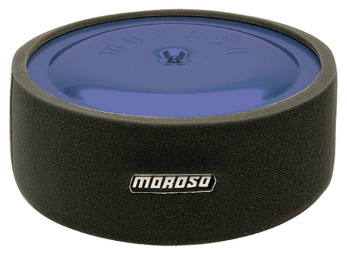 Moroso 65947 Air Filter Wrap, Reusable, Round, 14 in Diameter, 5 in Tall, Moroso Logo, Foam, Black, Each