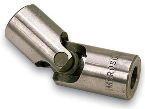 Moroso 80110 Steering Universal Joint, Single Joint, 3/4 in Smooth Bore to 3/4 in Smooth Bore, Steel, Natural, Each