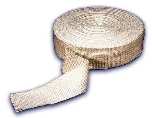 Moroso 80809 Exhaust Wrap, 1 in Wide x 1/16 in Thick, 50 ft Roll, Silica Based Insulation, White, Each
