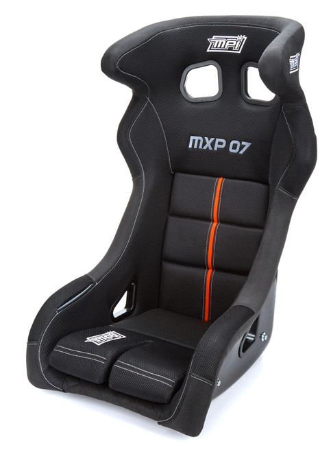 Mpi Usa MPI-MXP07 Seat, MXP 07, FIA Approved, Side Bolsters, Harness Openings, Fiberglass, Black, Each