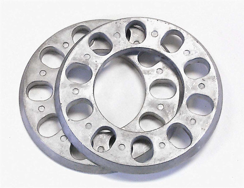 Mr. Gasket 2372 Wheel Spacer, 5 x 4.50 in Bolt Pattern, 7/16 in Thick, Aluminum, Natural, Pair