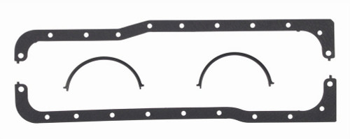 Mr. Gasket 5890 Oil Pan Gasket, Ultra-Seal, Multi-Piece, Rubber Coated Fiber, Small Block Ford, Kit