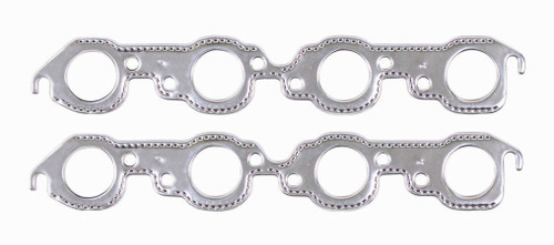 Mr. Gasket 7407G Exhaust Manifold / Header Gasket, 1.920 in Round Port, Multi-Layered Aluminum, Big Block Chevy, Pair