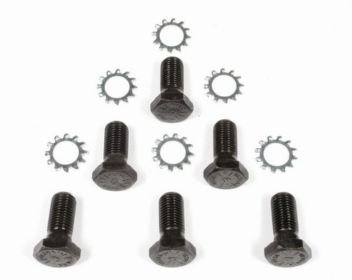 Mr. Gasket 912 Flywheel Bolt Kit, 7/16-20 in Thread, 0.906 in Long, Hex Head, Steel, Black Oxide, GM / Ford V6 / V8, Set of 6