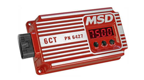 Msd Ignition 6427 Ignition Box, 6CT, Digital, CD Ignition, Multi-Spark, 45000V, Rev Limiter, Red, Each