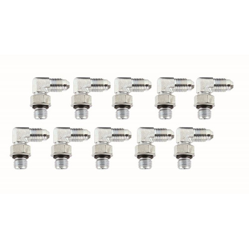 Allstar Performance ALL50035-10 Adapter Fittings -4 to 7/16-20 90 Degree 10pk