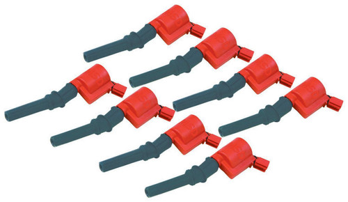 Msd Ignition 82428 Ignition Coil Pack, Blaster 2, Coil-On-Plug, Red, Ford Modular, Set of 8