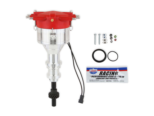 Msd Ignition 85844 Distributor, Pro-Billet, Magnetic Pickup, Mechanical Advance, HEI Style Terminal, Crab Cab, Red, Small Block Ford, Each