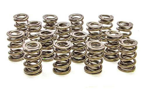 Pac Racing Springs PAC-1243 Valve Spring, 1200 Series, Dual Spring, 550 lb/in Spring Rate, 1.150 in Coil Bind, 1.550 in OD, Circle Track Endurance, Set of 16