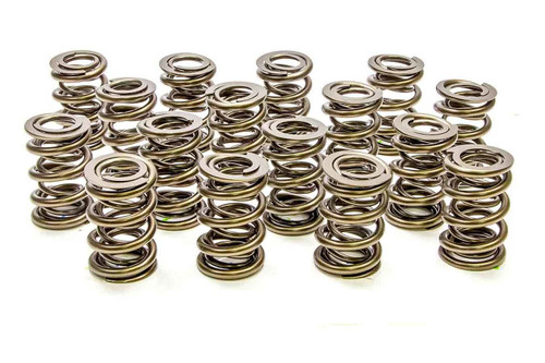 Pac Racing Springs PAC-1243-16 Valve Springs, 1200 Series, Dual Spring, 550 lbs/in Spring Rate, 1.150 in Coil Bind, 1.550 in OD, Circle Track Endurance, Set of 16
