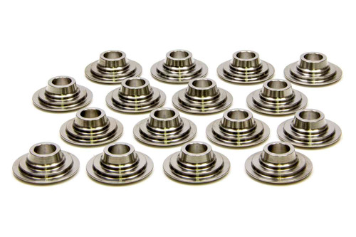 Pac Racing Springs PAC-R504 Valve Spring Retainer, 500 Series, 10 Degree, 1.165 in / 0.840 in OD Steps, Dual Spring, Titanium, Set of 16