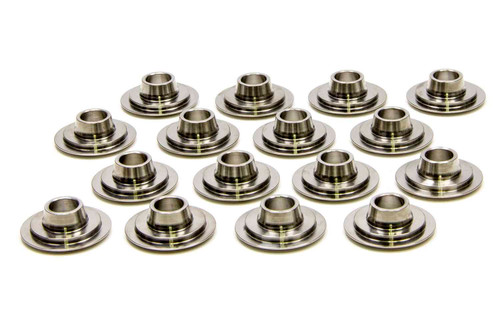 Pac Racing Springs PAC-R514-16 Valve Spring Retainers, 500 Series, 10 Degree, 1.140 in / 0.735 in OD Steps, Dual Spring, Titanium, Set of 16