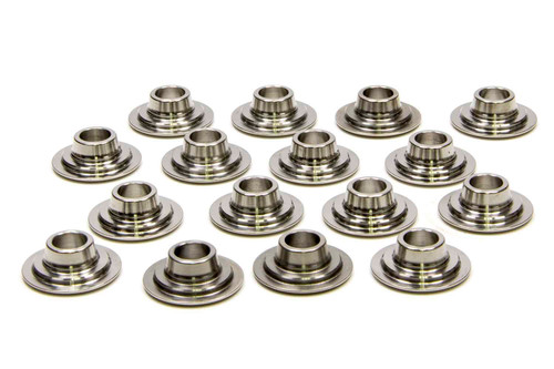 Pac Racing Springs PAC-R540-16 Valve Spring Retainers, 500 Series, 8 Degree, 1.080 in / 0.770 in OD Steps, Dual Spring, Titanium, Set of 16