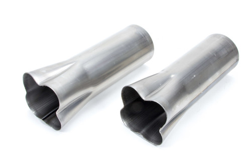 Patriot Exhaust H7689 Collector, Formed, Weld-On, 4 x 2-1/8 in Primary Tubes, 4 in Outlet, 10 in Long, Steel, Natural, Pair