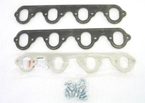Patriot Exhaust H7871 Header Flange, 5/16 in Thick, 1.57 x 2.25 in Oval Port, Steel, Big Block Ford, Pair