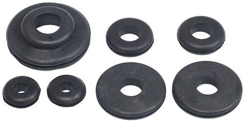 Painless Wiring 71901 Firewall Grommet, 0.312 to 1 in ID, 0.500 to 1.500 in OD, Rubber, Black, Kit