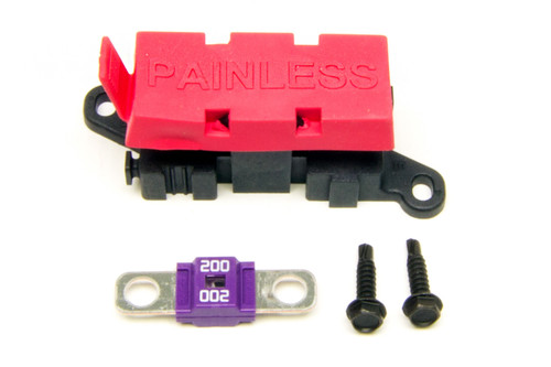 Painless Wiring 80003 Fuse Block, Single Circuit, In-Line, 200 Amp, Fuse Included, Kit